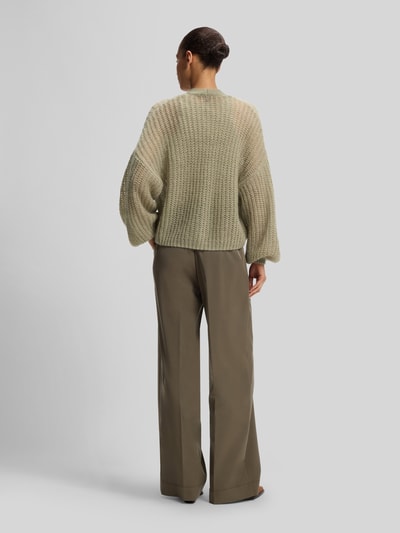 BOSS Orange Relaxed Fit Strickjacke aus Schurwoll-Mix Modell 'C_Furgovia_1' Schilf 5