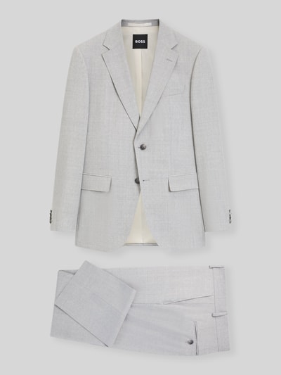 BOSS Garnitur o kroju slim fit z czystej żywej wełny model 'H-HUGE-2PCS-263' Jasnoszary 2