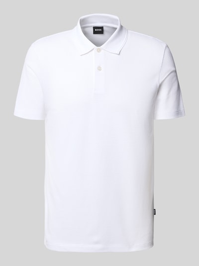 BOSS Regular fit poloshirt van katoenmix Wit - 2