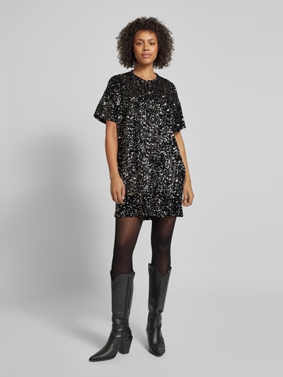 Jake*s Casual Knielanges Kleid mit Pailletten Black 1