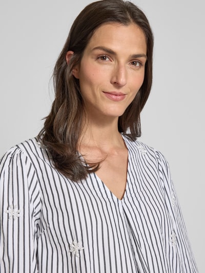 YAS Regular Fit Bluse mit 3/4-Arm Modell 'EMURA' Offwhite 3