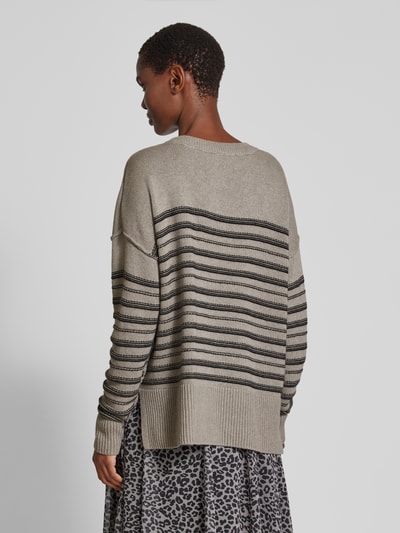 Smith and Soul Oversized Strickpullover mit gerippten Abschlüssen Taupe 5