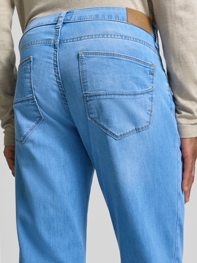 Brax Regular Fit Jeans im Used-Look Modell 'Cadiz' Blau Melange 3