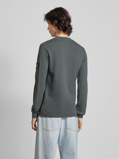 Calvin Klein Jeans Longsleeve mit gerippten Abschlüssen Mittelgrau 5