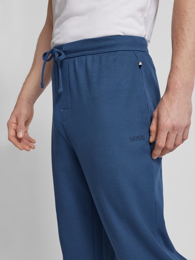 BOSS Straight Leg Sweatpants mit Strukturmuster Jeansblau 3