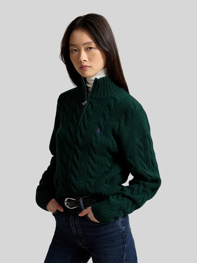 Polo Ralph Lauren troyer o kroju regular fit z mieszanki wełny Ciemnozielony 4