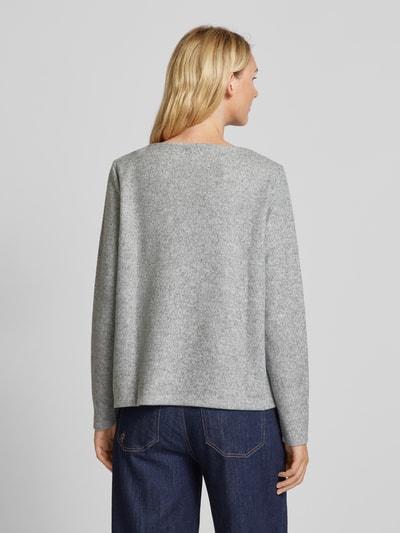 Tom Tailor Regular Fit Sweatshirt aus pflegeleichten Polyesterfasern Hellgrau Melange 5