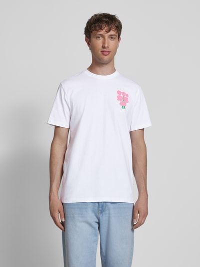 Dedicated T-Shirt mit Rundhalsausschnitt Modell 'Magical Flowers' Weiss 4