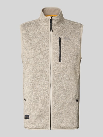 camel active Strickweste in Melange-Optik mit Stehkragen Offwhite Melange 2