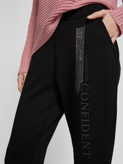 monari Sweatpants mit Strasssteinbesatz Black 3