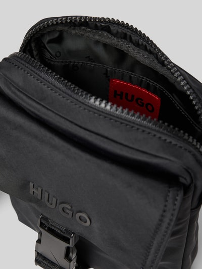 HUGO Handtasche mit Label-Detail Modell 'Marsel' Black 4