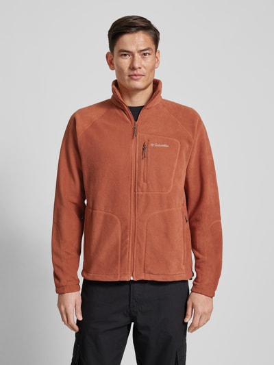 COLUMBIA Fleecejacke mit Label-Stitching Modell 'Fast Trek' Rostrot 4