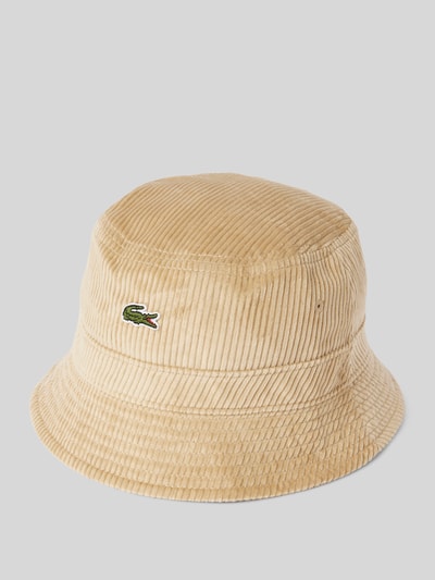 Lacoste Czapka typu bucket hat ze sztruksu Beżowy 1