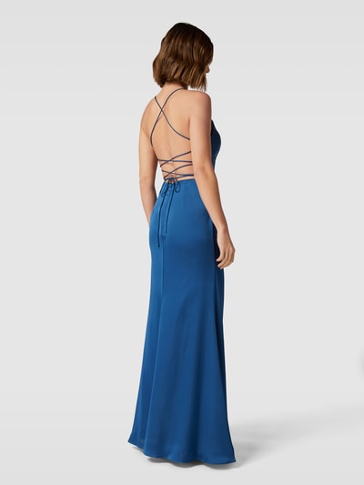 Luxuar Abendkleid mit gelegten Falten Rauchblau 5