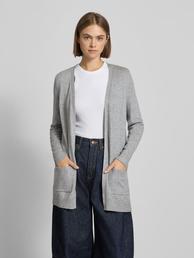 Only Regular Fit Cardigan aus Viskose-Mix Modell 'LESLY' Hellgrau Melange 4