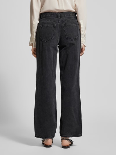 Vero Moda Straight Fit High-Waist-Jeans mit Nieten Modell 'FILIPPA' Black 5