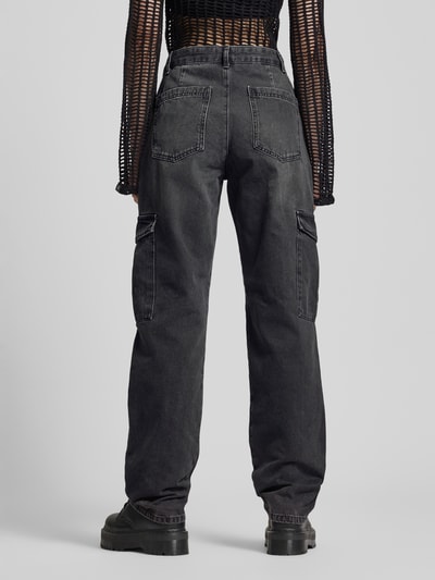 Only High Waist Jeans mit Cargo Taschen Modell 'JUNE' Black 5