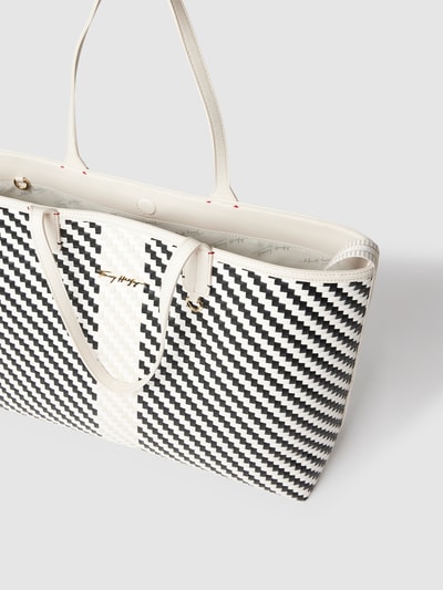 Tommy Hilfiger Shopper in gevlochten look, model 'ICONIC TOMMY TOTE WOVEN' Zand - 5