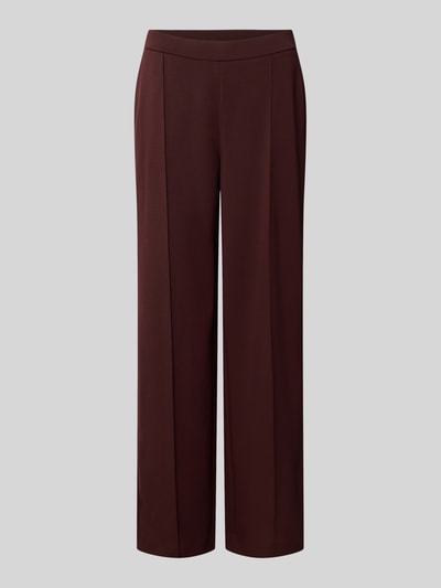 Produktfoto, dunkelbraune Relaxed Fit Weite Hose aus Modal-Mix Modell 'Melane Chill' von OPUS, Damen Weite Hose, glatte Oberfläche