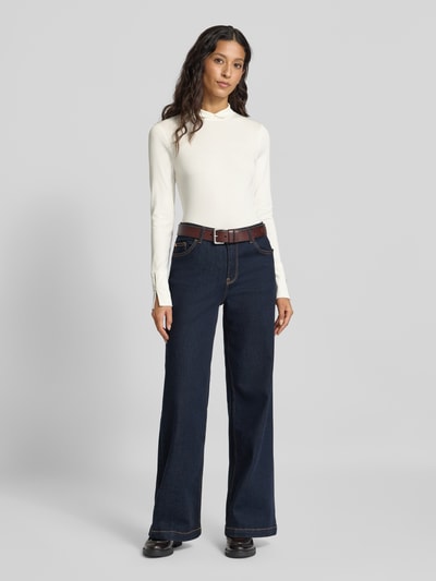 Marc Cain Longsleeve mit Stehkragen Offwhite 1