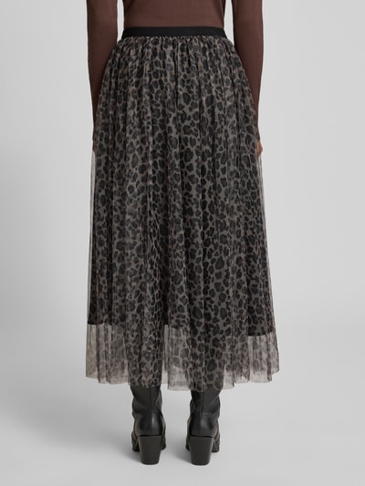 Apricot Regular Fit Maxirock mit Allover-Animal-Print Black 5
