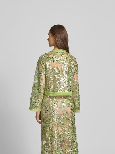 BAUM & PFERDGARTEN Cropped Jacke mit Ausfransungen Hellgruen 5