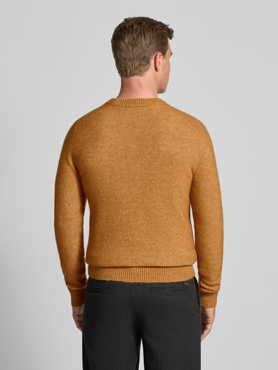 SELECTED HOMME Regular Fit Strickpullover mit Alpaka-Woll-Mix Modell 'RAI' Cognac 5