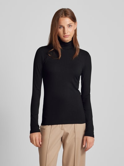 Calvin Klein Womenswear Shirt met lange mouwen en opstaande kraag Zwart - 4