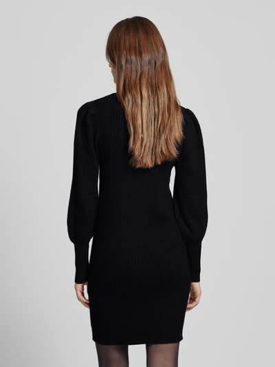 Only Gebreide jurk met turtleneck, model 'KATIA' Zwart - 5