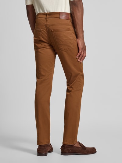 BOSS Slim fit broek van katoenmix, model 'DELAWARE' Camel - 5