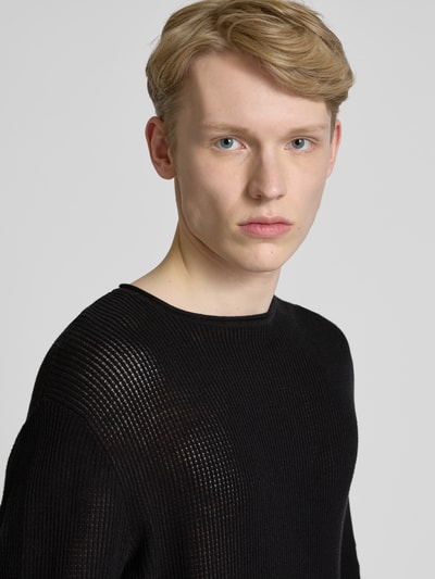 REVIEW Strickpullover mit Rundhalsausschnitt Black 3