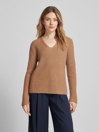 (The Mercer) N.Y. Gebreide pullover van kasjmier met boothals Camel gemêleerd - 4