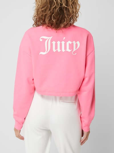 Juicy Couture Bluza krótka z nadrukami z logo model ‘Josie’ Mocnoróżowy 5