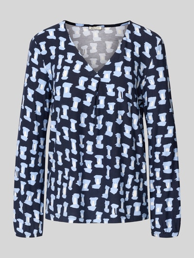 Tom Tailor Bluzka z długim rękawem o luźnym kroju z mieszanki wiskozy Niebieski 2