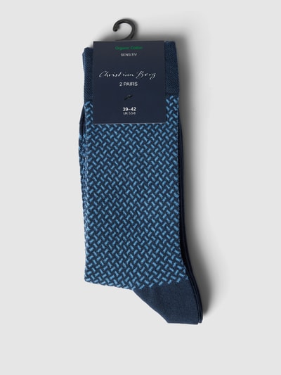 Christian Berg Men Socken mit Stretch-Anteil im 2er-Pack Dunkelblau 3