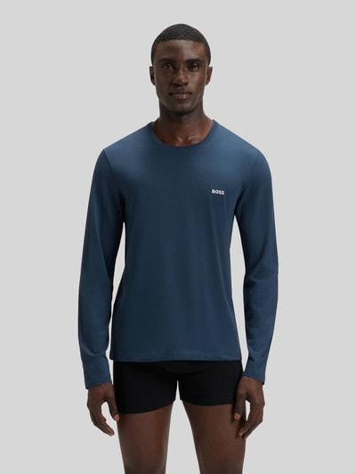 BOSS Regular Fit Langarmshirt aus reiner Baumwolle im 3er-Pack Blau 5