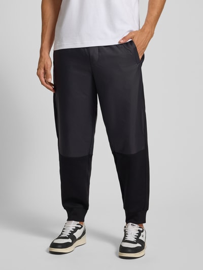 ARMANI EXCHANGE Relaxed Fit Sweatpants mit elastischem Bund Modell 'Felpa' Black 4