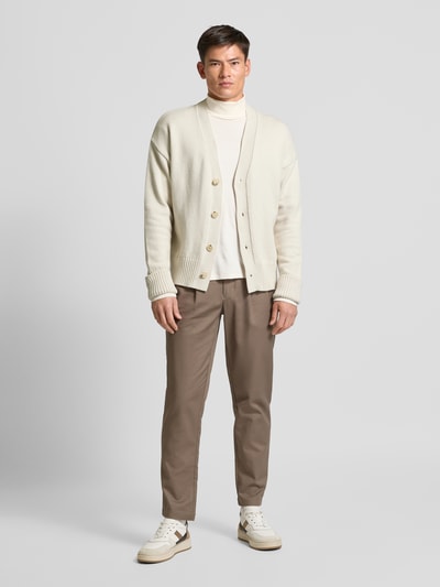 BOSS Cardigan mit überschnittenen Schultern Modell 'Ballaco' Offwhite 1