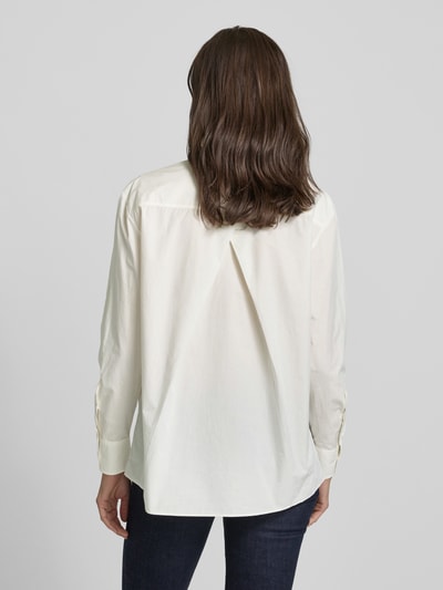 BOSS Orange Relaxed Fit Bluse mit Kentkragen Modell 'Belegant' Offwhite 5