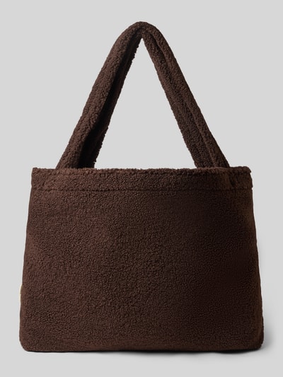 Produktfoto, Shopper aus Teddyfell Modell 'Mom' von Studio Noos, futerko w kolorze ciemnego brązu, długie paski na ramię, główna przegroda, Szerokość w rozmiarze 1: 60 cm, Długość w rozmiarze 1: 44 cm, Głębokość w rozmiarze 1: 10 cm, długość pasków na ramię w rozmiarze 1: 72 cm