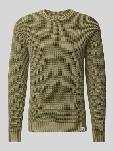 Pepe Jeans Strickpullover mit Label-Detail Modell 'Maddox' Oliv 2