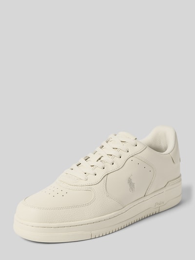 Polo Ralph Lauren Sneaker aus echtem Leder mit Logo-Stitching Modell 'Masters' Offwhite 1