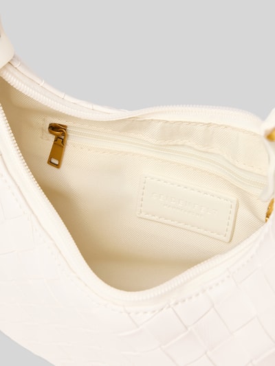 Seidenfelt Handtasche in Flecht-Optik Modell 'KINNA' Weiss 5