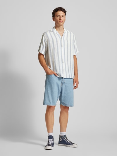 Jack & Jones Relaxed Fit Freizeithemd mit 1/2-Arm Modell 'NOTO' Offwhite 1