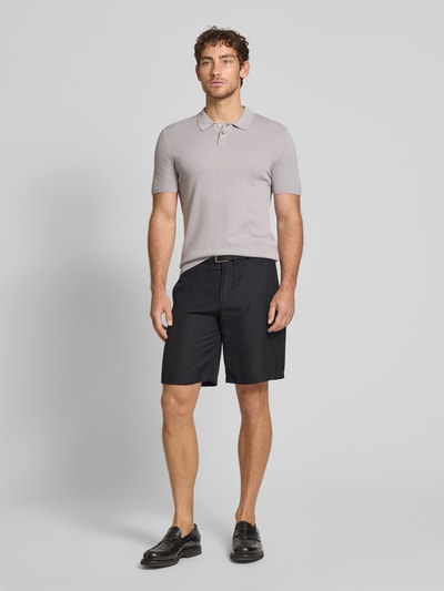 Drykorn Slim fit poloshirt met structuurmotief, model 'TRITON' Steengrijs - 1