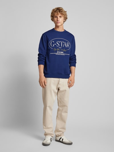 G-Star Raw Bluza z nadrukiem z logo Błękitny 1