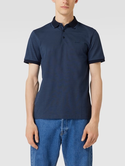 BOSS Poloshirt mit Label-Stitching Modell 'Prout' Marine 4