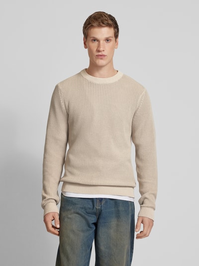 Jack & Jones Gebreide pullover met ronde hals Beige - 4