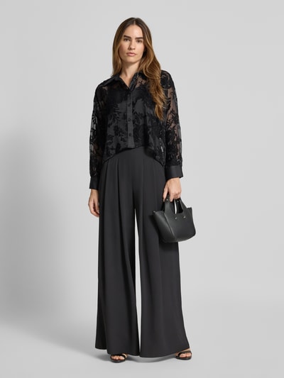 Rinascimento Overhemdblouse in semi-transparante look Zwart - 1