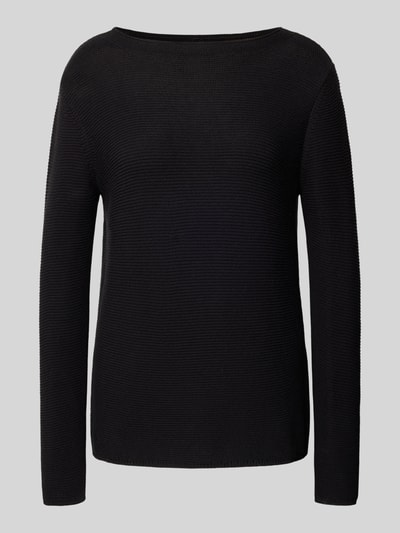 Marc O'Polo Sweter z dzianiny o kroju regular fit z czystej bawełny Czarny 2